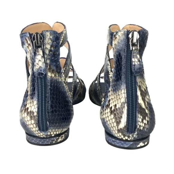 Alexandre Birman Felicie Python Caged Flat Sandals - Picture 15 of 15